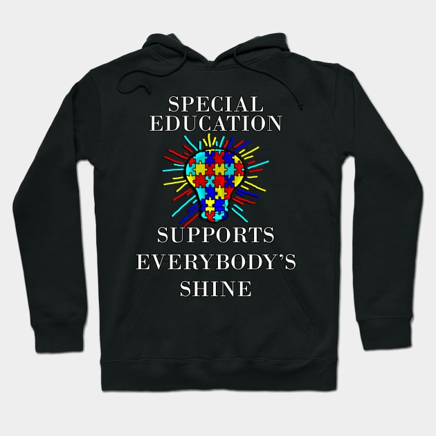 Copy of Autism Teacher Puzzle Apple Inspire Gift for Special Ed Autistic Support Awareness inspire Gifts Hoodie by tamdevo1